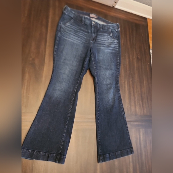torrid Denim - Torrid 14 Regular Wide Hem Mid Rise Flare Jeans Vintage Stretch